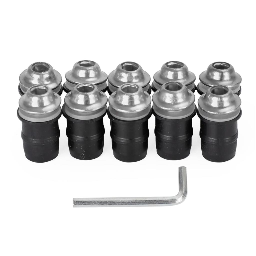 Bruce & Shark Motorcycle 10pcs M5x16mm Screw Bolt Washer Kit Windscreen Shield Alu (Silver)