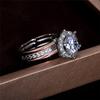 Classic 925 Sterling Silver Bridal Engagement Wedding Rings AAA Dazzling Cubic Zirconia Hot Sale Timeless Style Female Jewelry