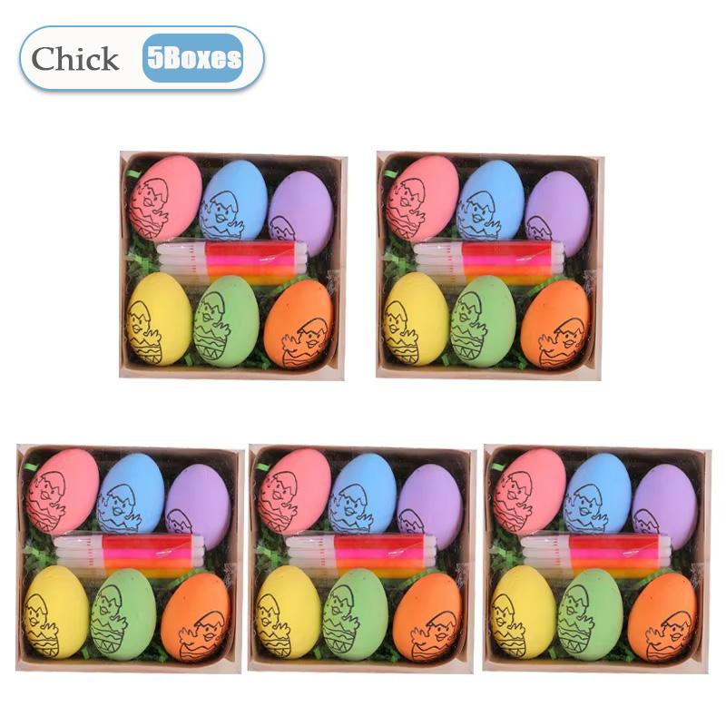 1-20Boxes DIY Painting Easter Eggs with Paint Pen Foam Easter Eggs DIY Doodle Kit for Easter Theme Party Easter Decoration 2025