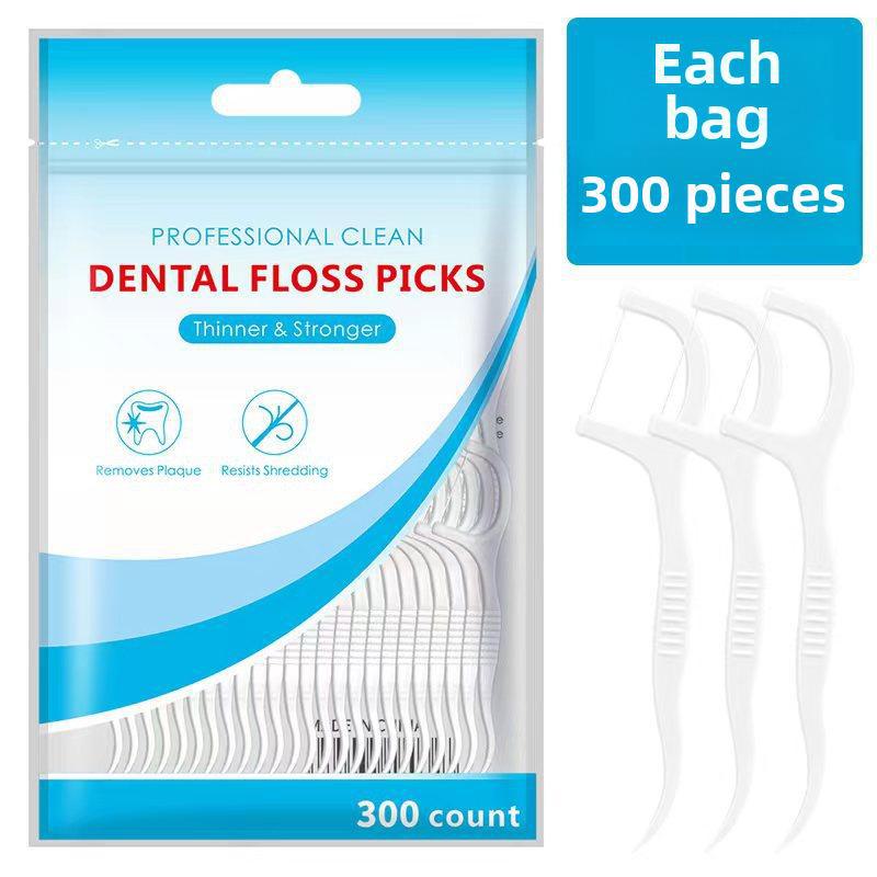 50-Piece Disposable Polymer Dental Floss Sticks Toothpick Box