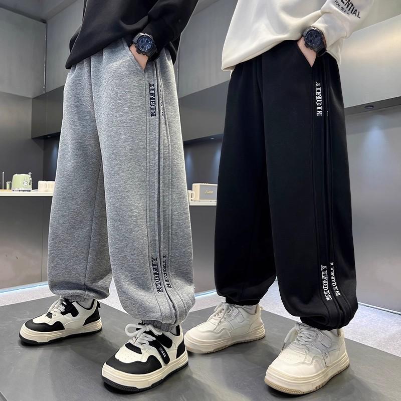 Boys’ Sports Trousers – New Spring/Autumn Collection: Large-sized Children’s Boys’ Sweatpants, Casual Cuffed Trousers, Autumn Trousers