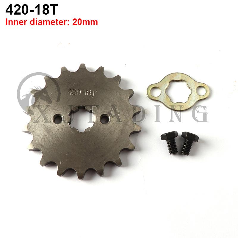 Front Engine 420# 17mm 20mm 10T-19T Toothed Sprocket & Fixed Plate Lock For Dirt Pit Monkey Dax Bike Go Kart ATV Quad Motorcycle