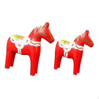 2 Pieces Horse Statue Animal Figurine Decorative Traditional Sculpture Home Decor for Office Cabinet