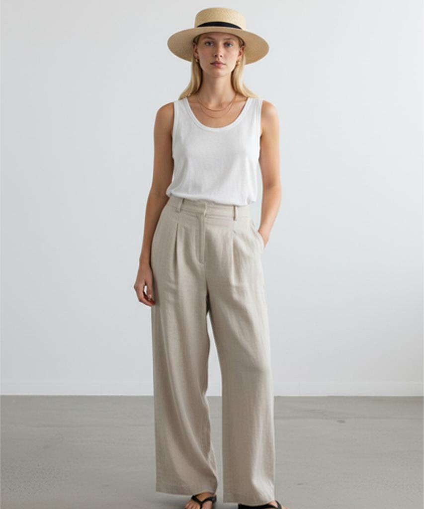 Yunibeosyeolkemiseuteuli Sweet Bk Line Beige Panama Hat Panama Hat