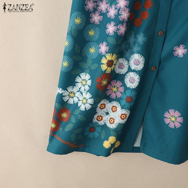 ZANZEA Damen Lässige Sommerröcke mit Blumendruck, locker