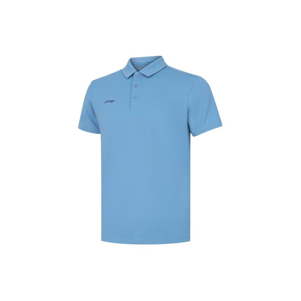 Li Ning Group Purchase Series Solid Color Casual Sports Polo Shirt Men Polo Shirts Paris-Blue APLU189-11