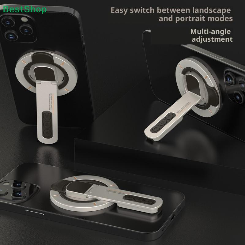 Portable Magnetic Phone Holder 360° Rotating Detachable Decompression Holder Phone For Home Office Desktop Decorations