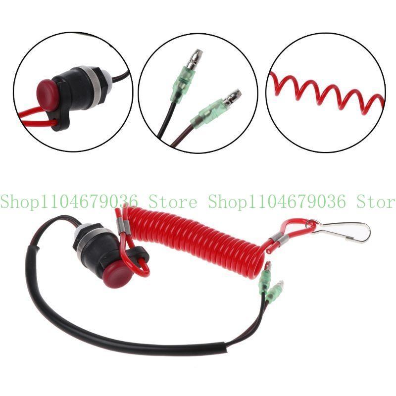 652F Boat Engine Motor Lanyard Stop Switch Safety Tether Cord Safety Lanyard Suit for Most Board Engine Multi