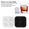 2Pcs Silicone Ice Cube Molds Fun Shapes Round Sphere Ball Mold For Whiskey Cocktails Game Day