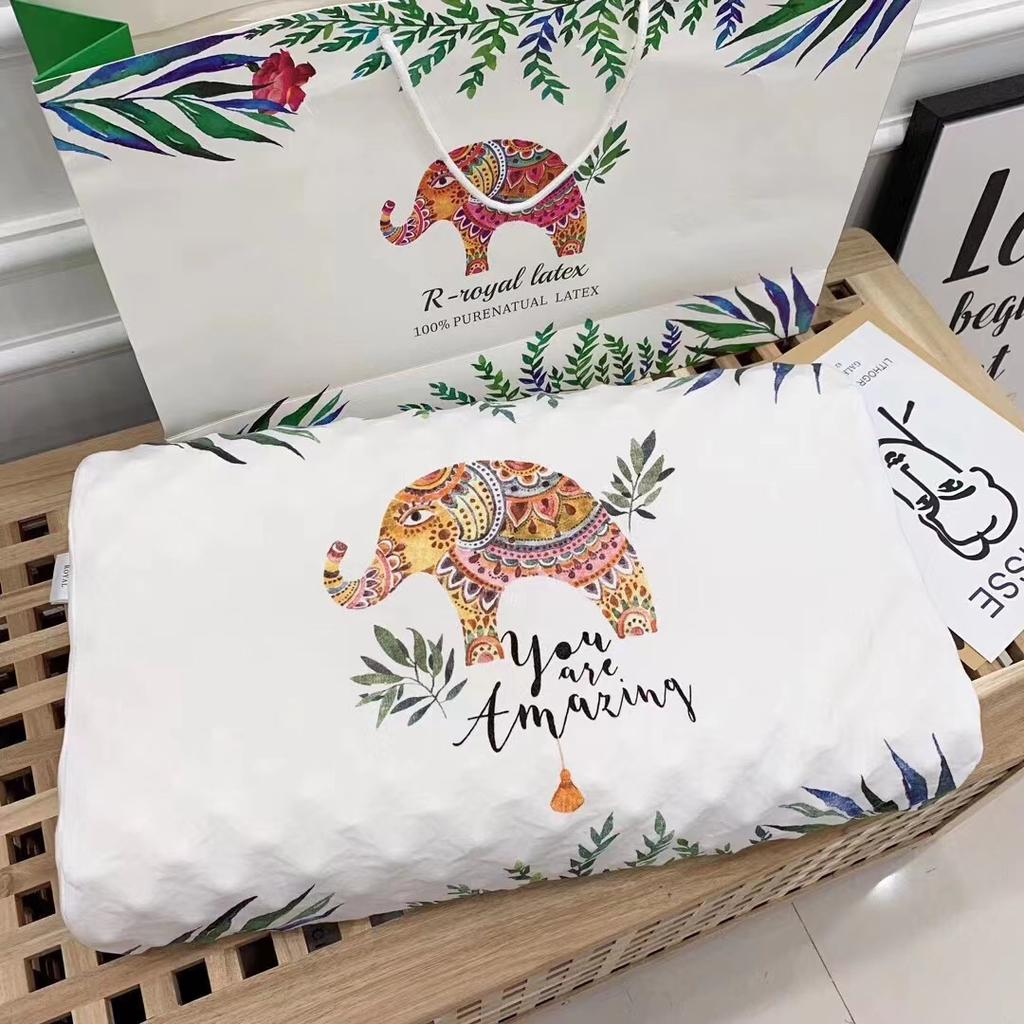 New Royal Thai Elephant Latex Pillow Adult Natural Pillow Core Neck Pillow