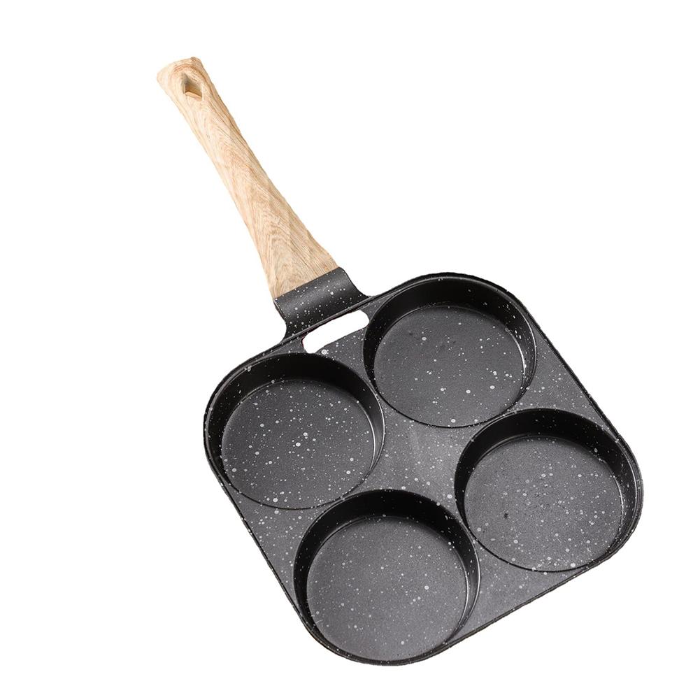 Medical Stone Four-hole Omelette Pot Non-stick Flats-bottomed Egg Dumpling Pot Breakfast Egg Burger Frying Pan Egg Pan