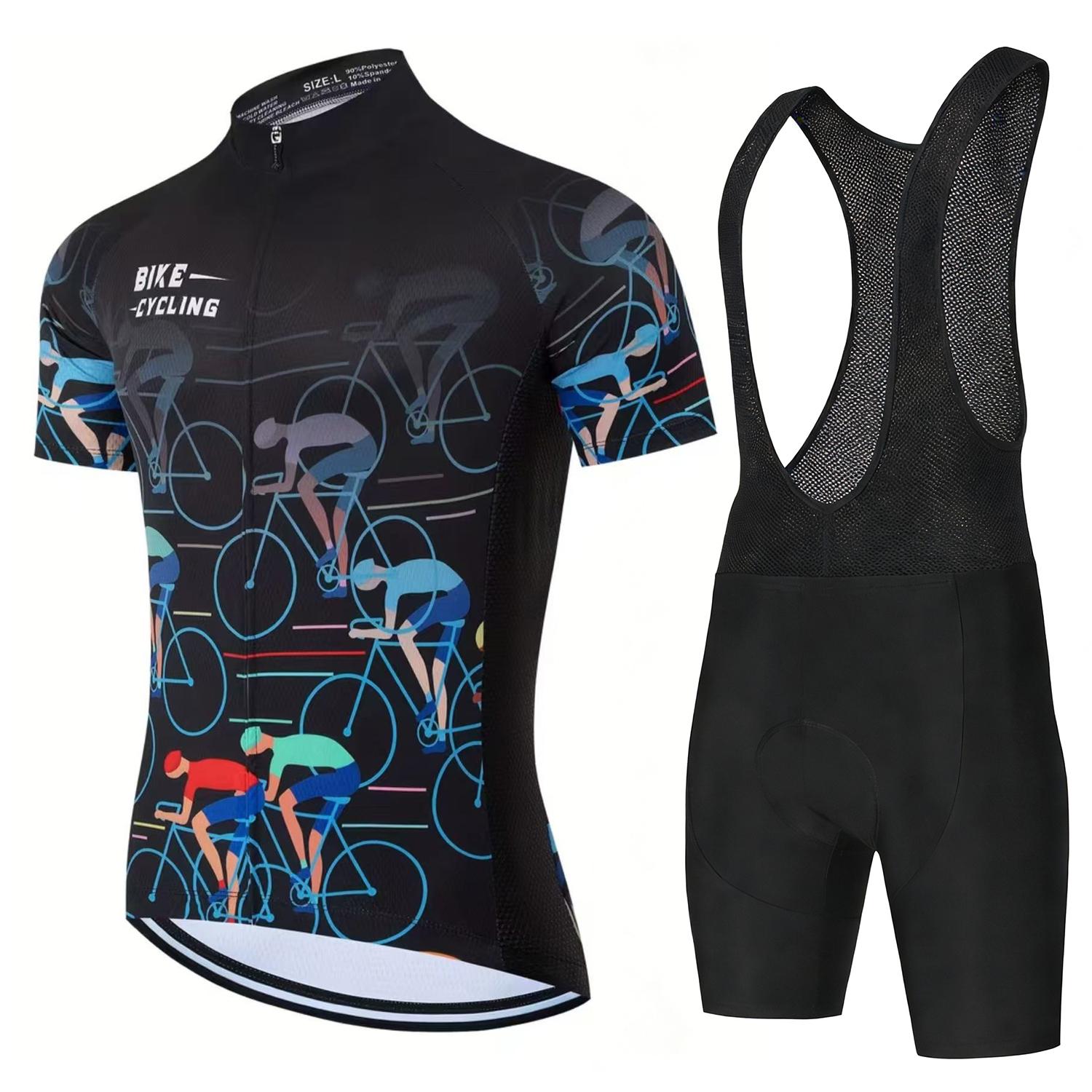 Mountain Bike Clothing Men Men s Cycling Clothing Man Bicycle Accessories Long Padding Team Jersey Sets Summer Bycicle Jacket S