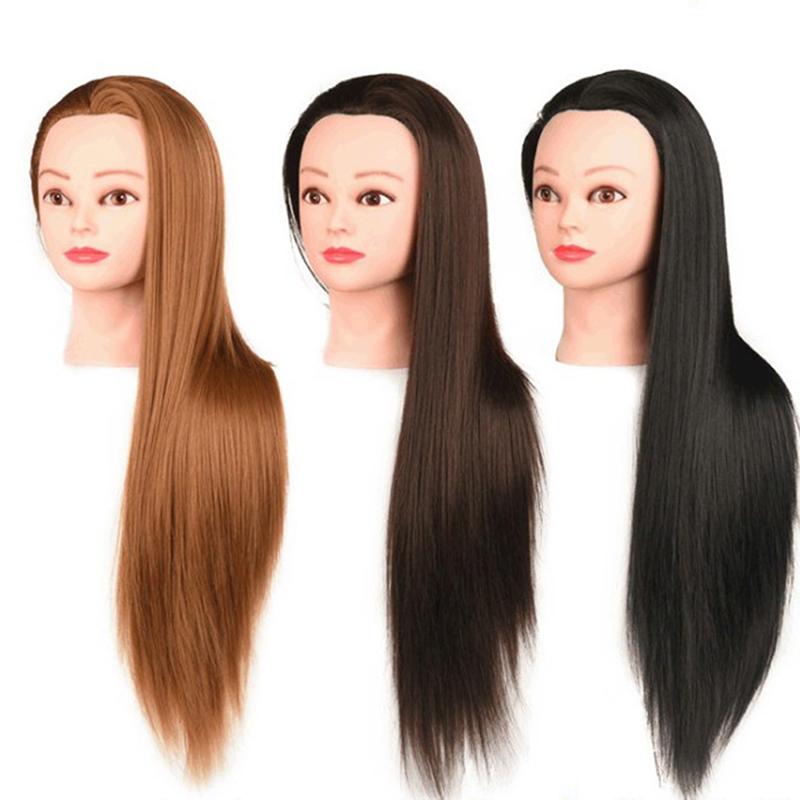 Mannequin Head With Hair Styling Dye Cutting Hairdresser Training Head