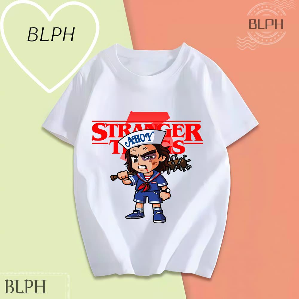 Summer Fashion Kids Stranger Things Steve Harrington Scoops Ahoy Chibi T-Shirt 100