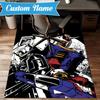 Custom Name Robotic Warrior Adventure Rug for Living Room, Game Rooms, Office, Bedroom, Floor Mat Playful Design, fan gifts Christmas decor