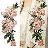 Flower Embroidery Iron On Patches Water Dissolvable Clothing Appliques For Garment Cheongsam Decoration Sewing Project