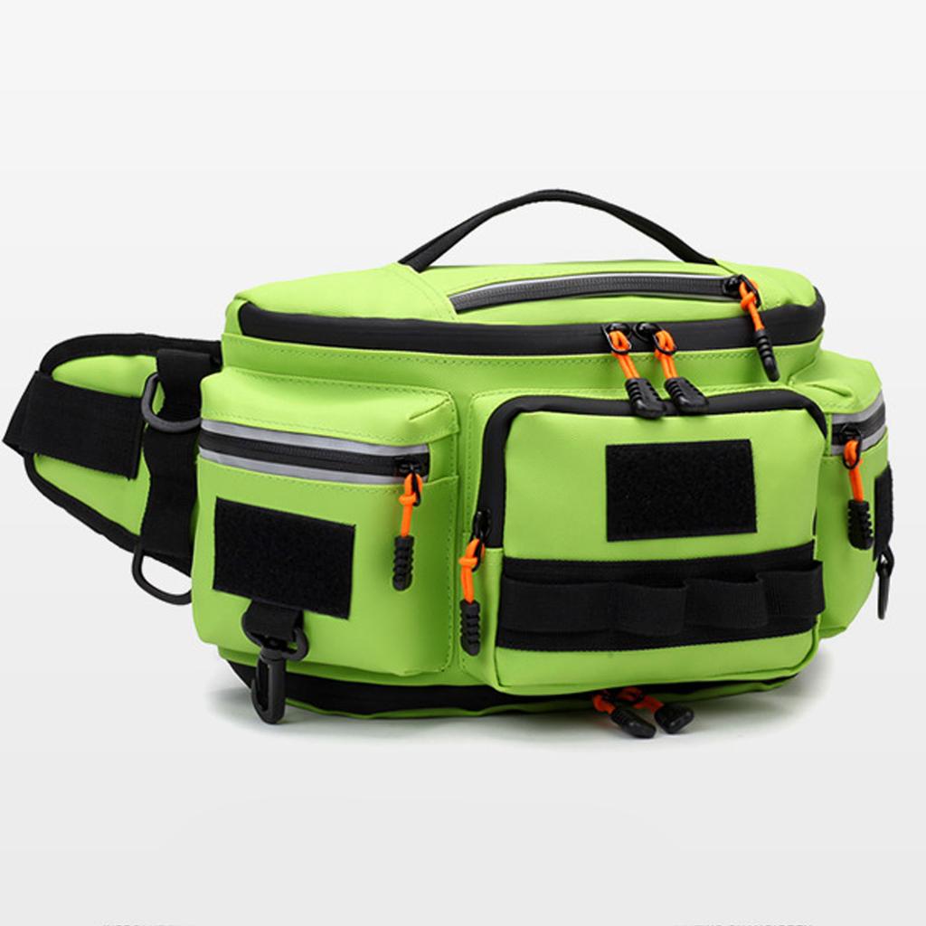 Fishing Waist Bag Expandable Waterproofing Multi Functional Sling Tackle Bag for Men Cycling Fishing