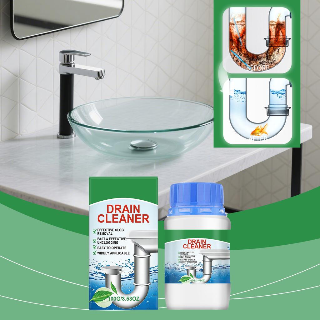 Heavy Duty Pipe Drain Cleaner Gel for Kitchen Bathroom Sink Tub Shower Floor Drains Fast Acting Clog Remover Safe for All Pipes