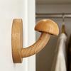 Yousheng Holz Haken Schwerlast Klebehaken mit Niedlicher Pilzform Nordischer Stil Haken für Glas Metall Latexfarbe Wände