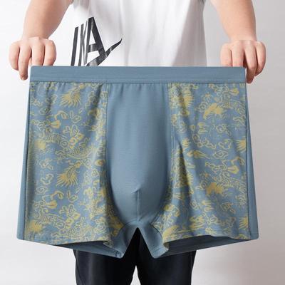 Herren Übergröße Atmungsaktive Baumwoll-Boxershorts mit hohem Bund