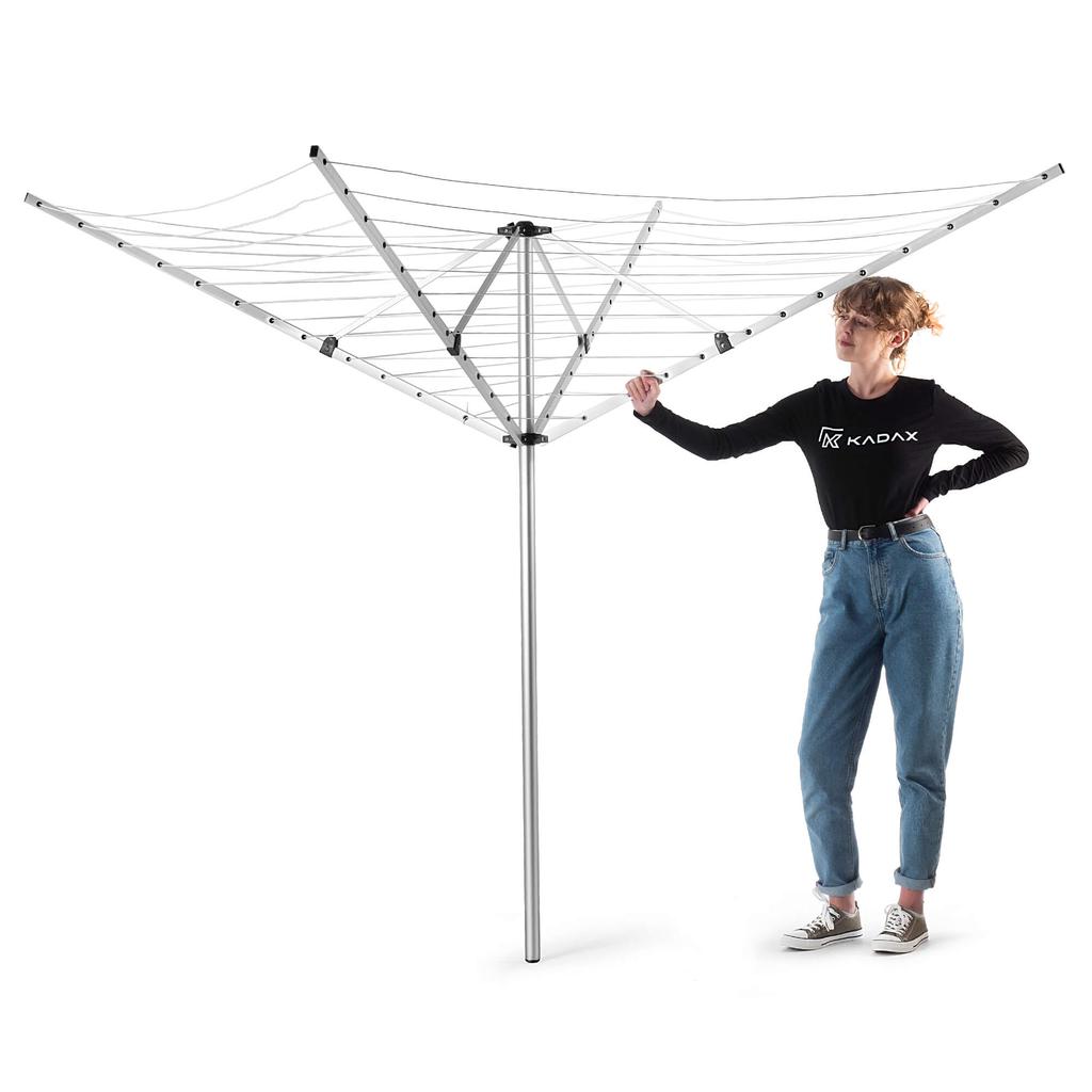 KADAX Standing Garden Clothes Dryer 180x200cm 50m Line