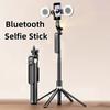 With LED Lamp Telescopic Selfie Stick 1.8m Selfie Stick Stand Vlog Photography