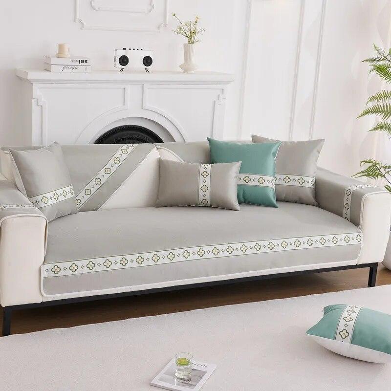 

Новый нескользящий чехол для дивана, шелковая подушка для дивана, летний коврик, подушка для гостиной, универсальная подушка для четырех сезонов, ощущение прохлады W70xL70cm 1pc