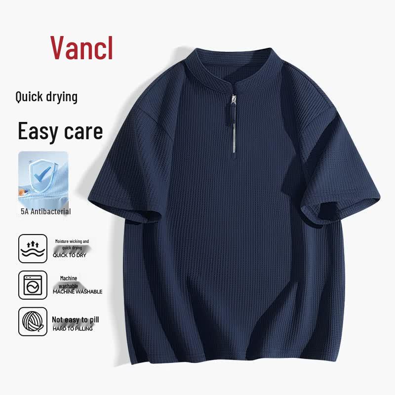 

VANCL Men s Casual Half-Zip T-Shirt L