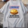 Leberkas T-Shirt Funny Bavarian Meme T Shirt Parody In Snickers Tshirt Perfect for Bayern Fans Funny Short Sleeves Streewear