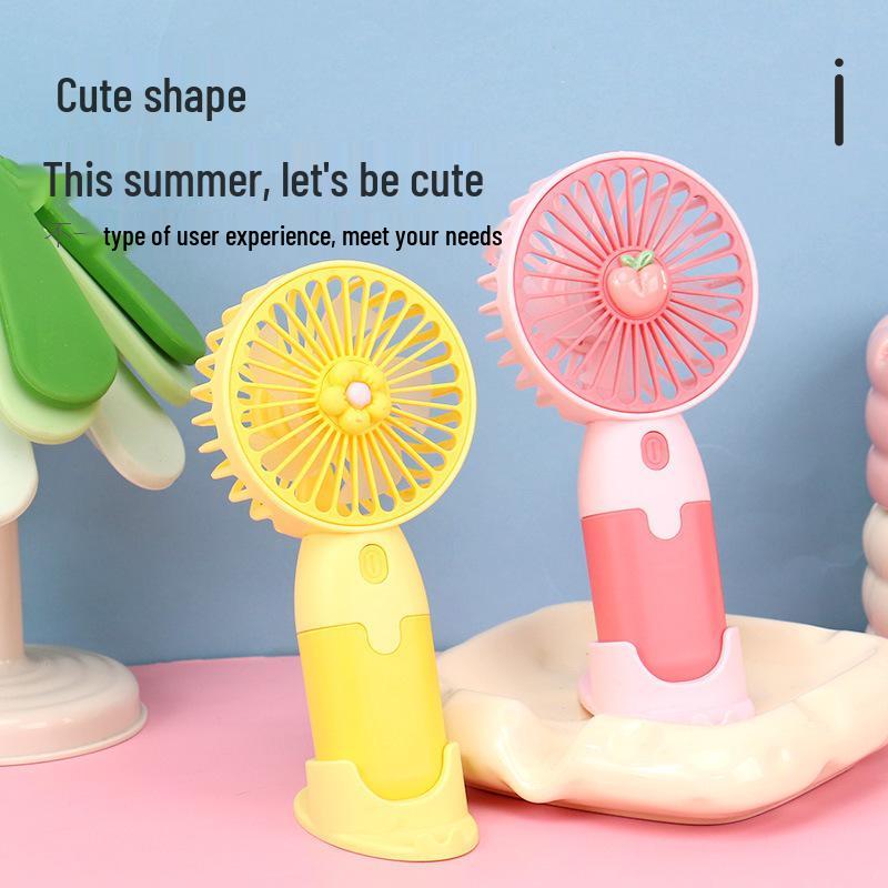 USB Rechargeable Mini Flower Handheld Fan for Girls – Portable Summer Gift
