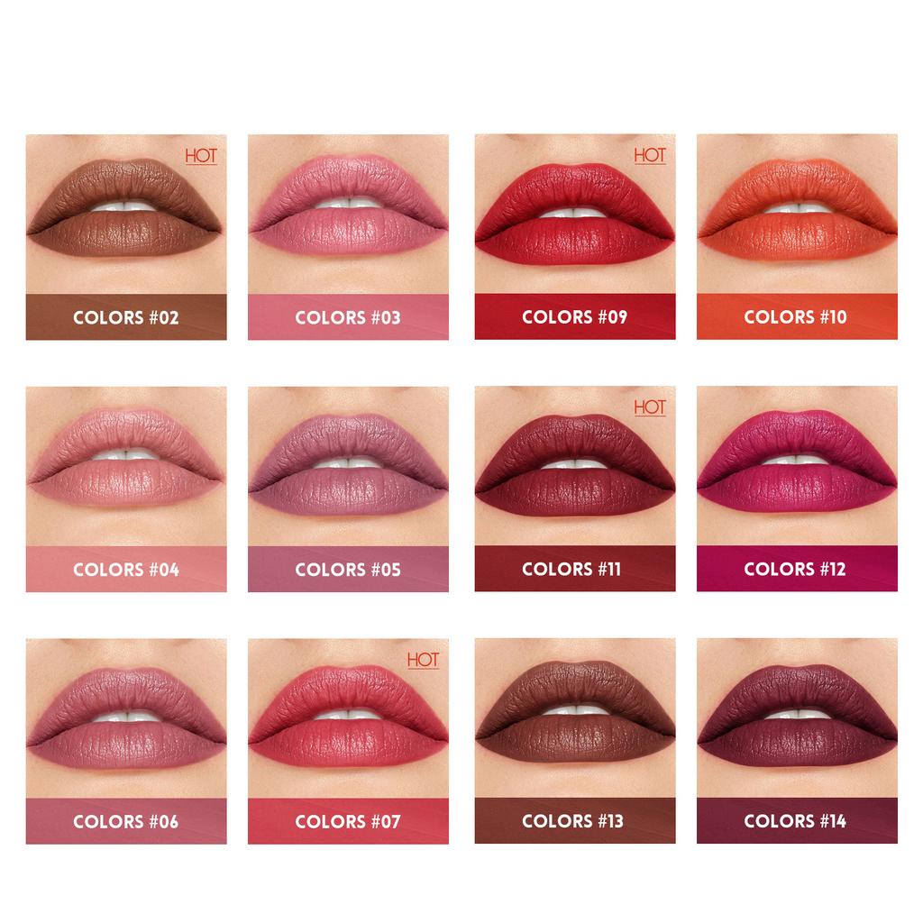 14 Colors Matte Lipstick Moisturzing Lip Glaze Lip Plumping Natural Nude Lip Gloss Lip Honey Lipstick Makeup