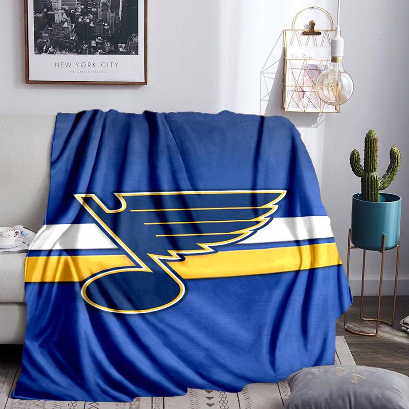 Louis Blues Eishockey Team Wirft Decke Flanelldecken Plüsch für Sofa Bett Geschenke für Männer Frauen Reise Picknickdecke Weihnachtsgeschenke für Fans
