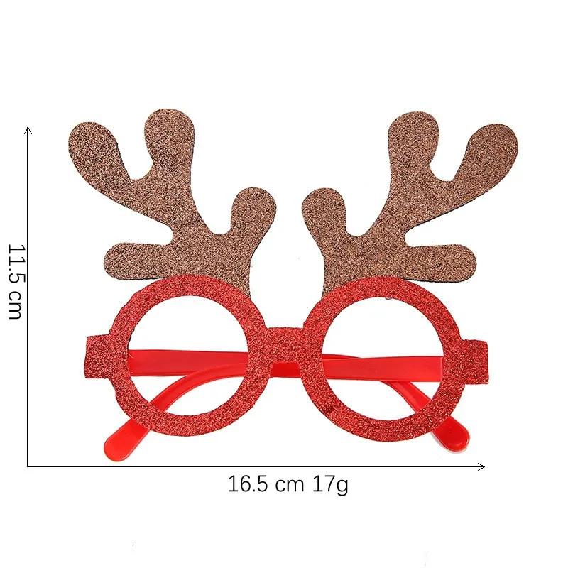 Christmas Glasses Plastic Decorative Glasses Kid Xmax Party Costume Accessory Photo Props Christmas Decoration  Navidad Gift