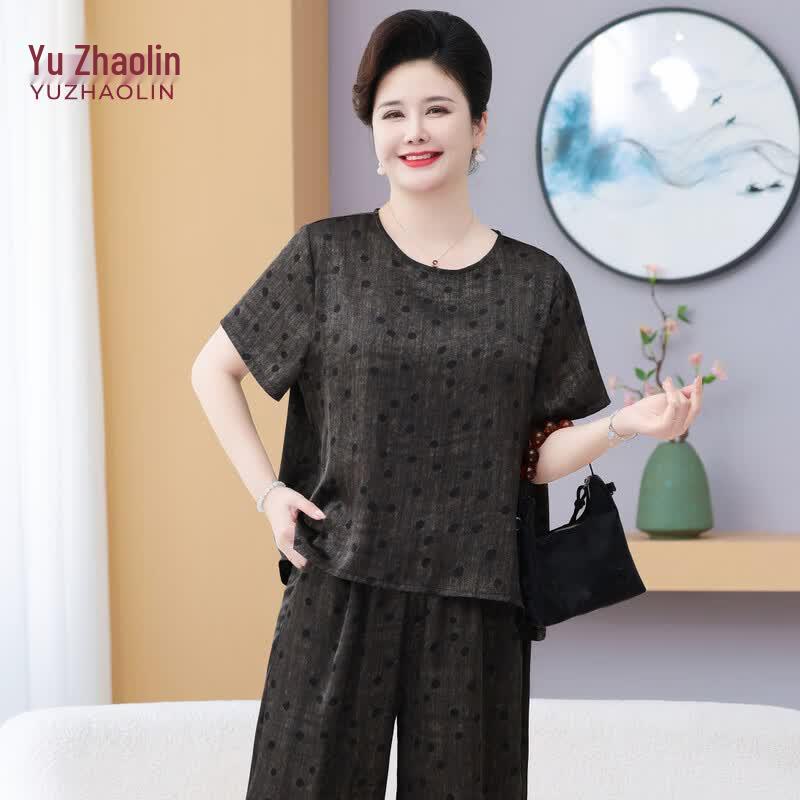 YUZHAOLIN Women s Plus Size Casual Summer Two-Piece Set 7XL