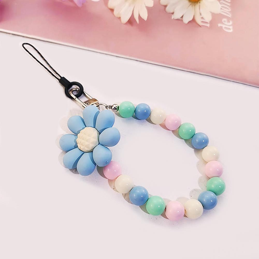 Love Heart Bead For Phone Strap Charm Chain Knot Cellphone Lanyard Phone Wrist Strap Hand-held Short -lost Pendant