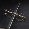 Pure Titanium Glasses Frames Retro Oval Gold Eyeglasses Women Men Spetacles