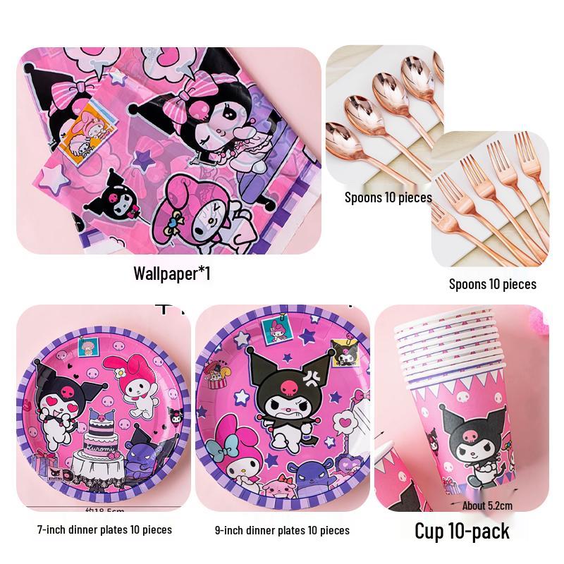 Disposable Party Supplies Set: Paper Plates and Cups for Birthdays and Weddings