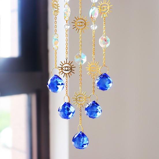 Boho Style Crystal Suncatcher, Hanging Sun Catcher for Windows, Healing Crystal Decor for Home, Crystals Prism Rainbow Maker for Indoor Outdoor