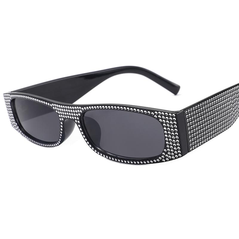 Fashion Punk Small Square Resemble Rhinestone Sunglasses Women Luxury Traveling Drive Sunglasses Men UV400