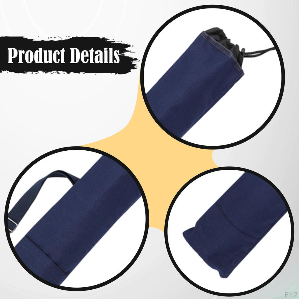 Fishing Pole Storage Bag Pocket with Drawstring Shoulder Strap Gear Organizer Travel