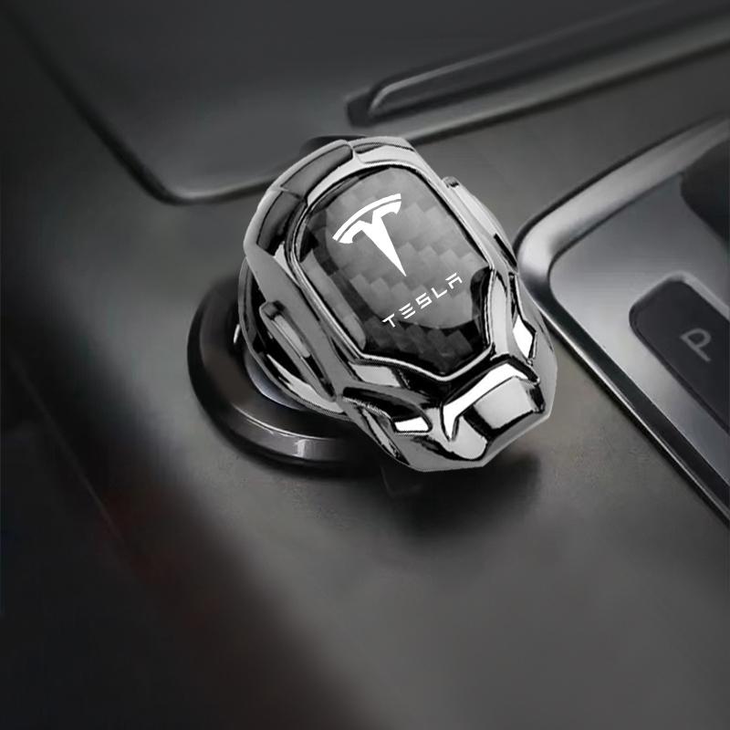 1Pcs Car One-Click Start Buttons Protective Cover Decoration For Tesla Model 3 Model X S 2016-2023  Model Y Decals TM3 TMX