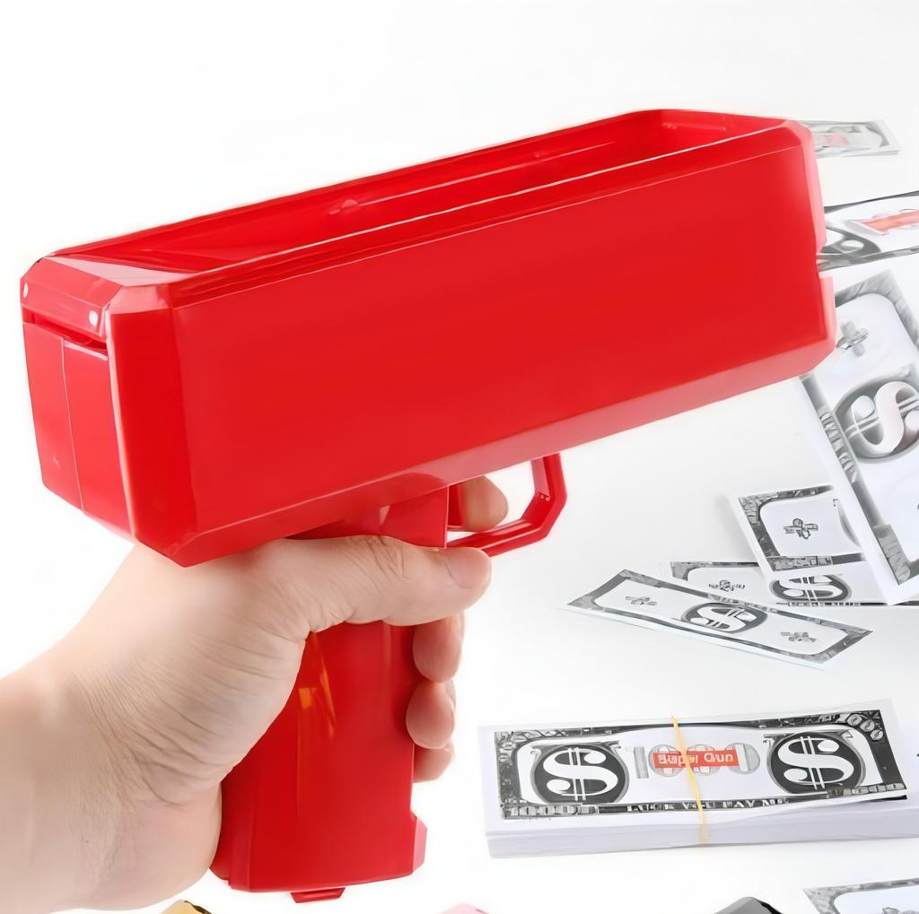 Bubulu Money Party Bill Cash Entertainment for and Includes Playing Electric Money Fun and Performance Goods Gun, Game, Flipper, Gun, Weddings,