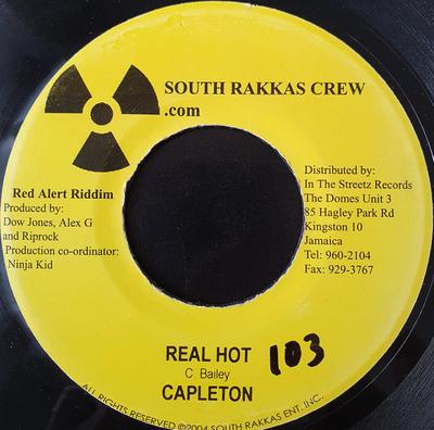 Disque 7 pouces CAPLETON / NINJA KID & BAJIE MAN - Real Hot / La Di Da Di AUCUN South Rakkas Cr 2004 Jamaïque Reggae, Ska & Dub Occasion