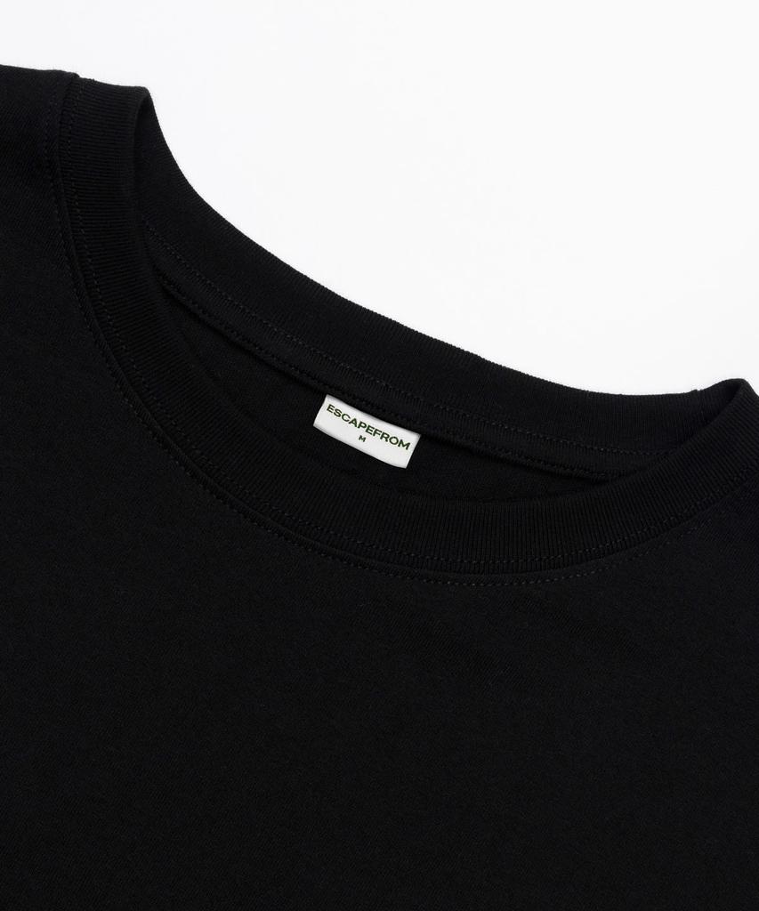 ESCAPEFROM Angel Escf Logo Collage Print Oversized Short Sleeve T-Shirt Black