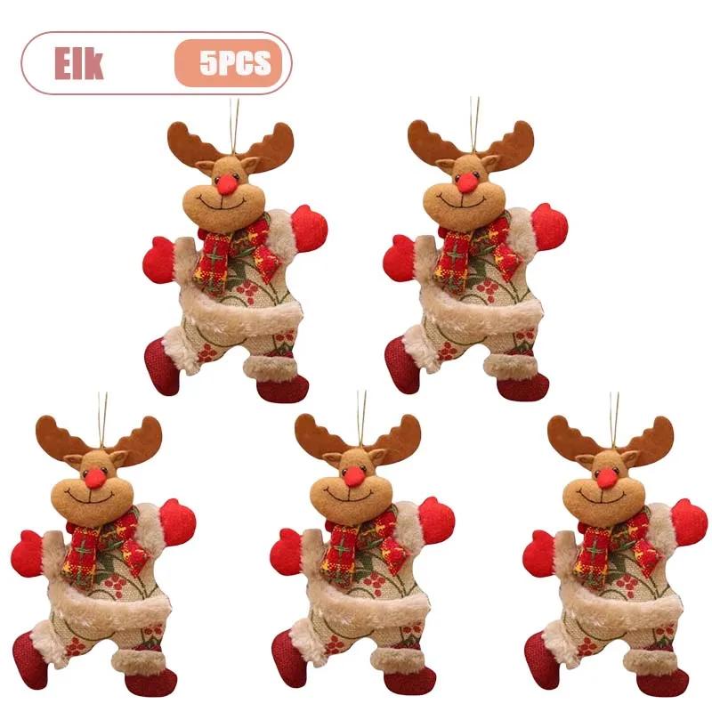 1-20PCS Xmas Tree Decoration Cute Cloth Figure Hanging Charm Dancing for Living Room Party Indoor Outdoor Festival Home Gift