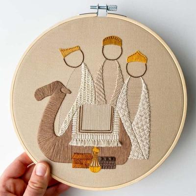 Christmas Cross Stitch Nativity Scene Embroidery Kit Non-finished Products Funny DIY Religious Vintage Embroidery Christmas