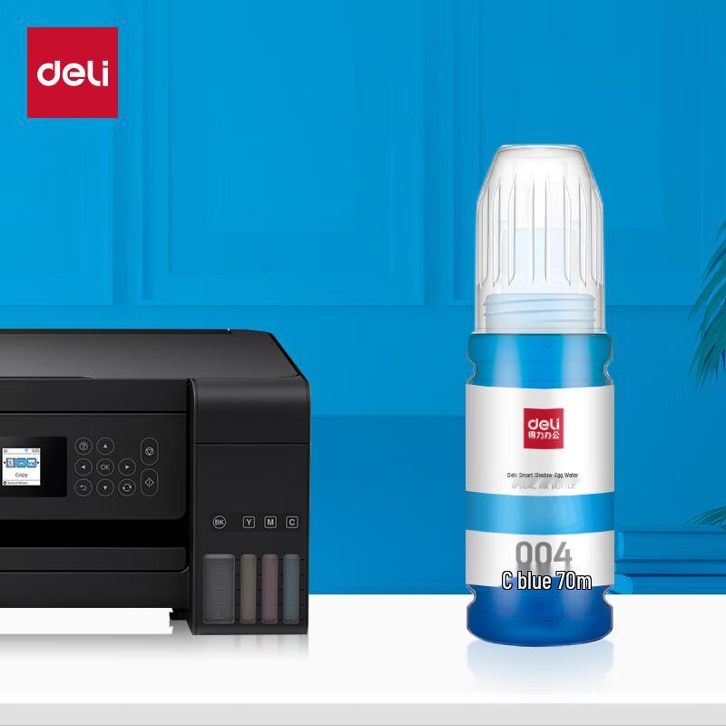 Deli 004 Series Cyan Refill Ink Bottle 004 Series