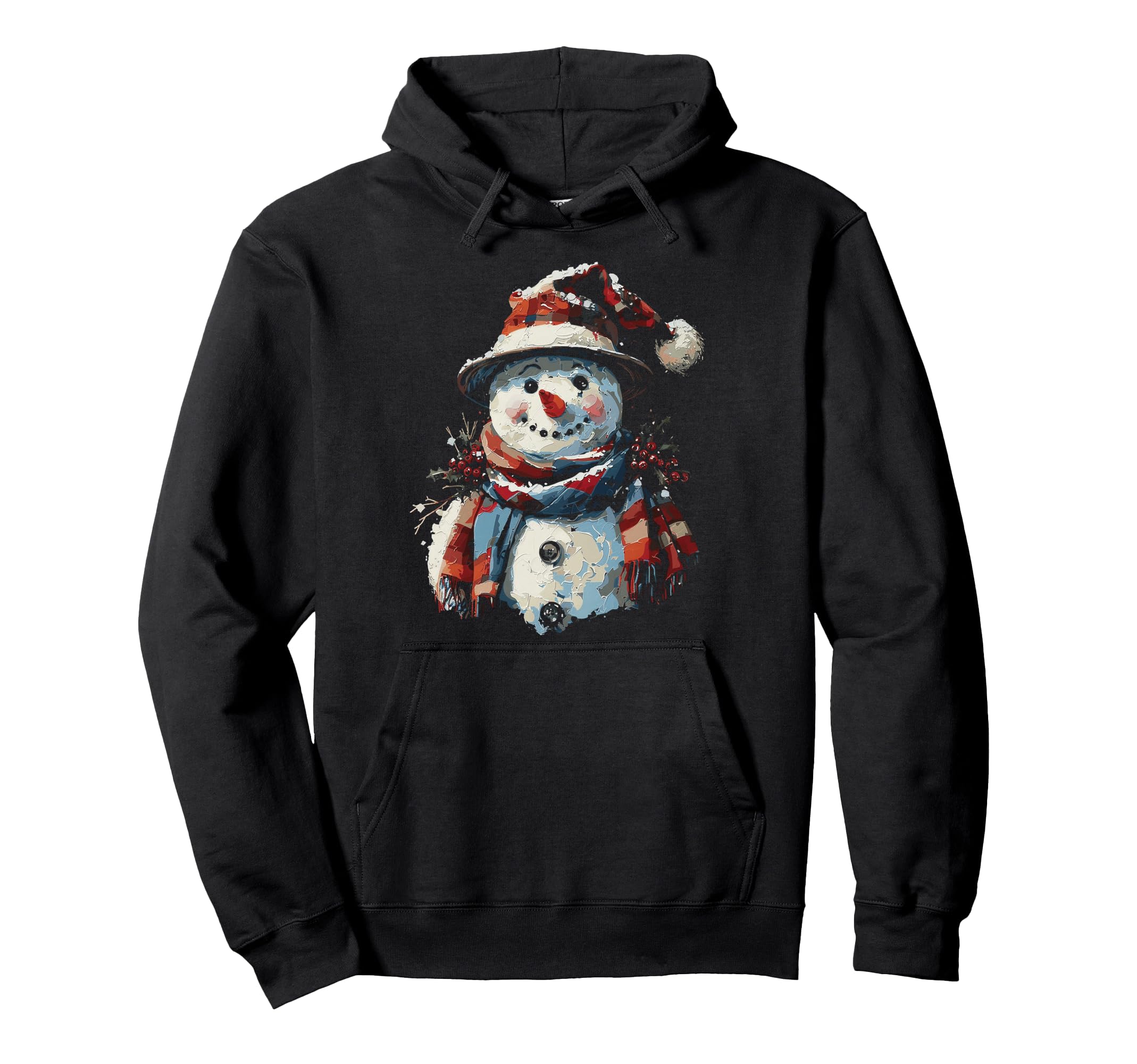 

Snowman Christmas motif illustration family snowman hoodie X-Mas чёрный