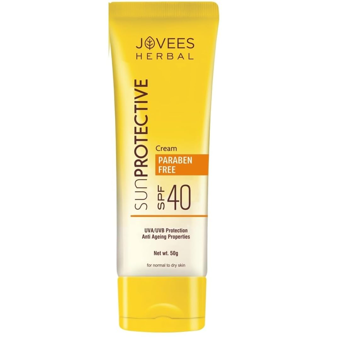 

Jovees Herbal Sun Protective Sunscreen SPF 40 Lightweight Quick Absorbing Oil Free 50g For Normal Dry Skin