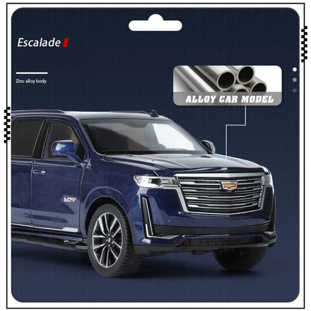 1/24 Escalade SUV Alloy Car Model Diecast Metal Off-road Vehicles Car Model Sound Light Simulation Collection Childrens Toy Gift
